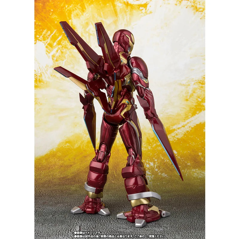 مجسم Iron Man MK50 – إصدار SHFiguarts Nano Metal | تمثال توني ستارك المتحول بتقنية النانو، لهواة مارفل والتجميع