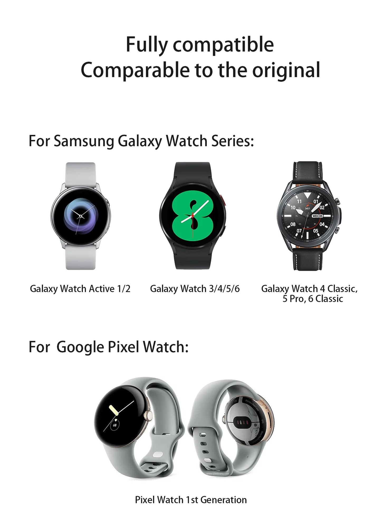 شاحن لاسلكي متنقل 1200mAh – متوافق مع ساعات Galaxy وPixel Watch، بحجم ميني وسرعة شحن ذكية