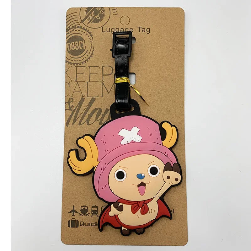 بطاقات شنط سفر ون بيس – لوفـي وتشوبر | إكسسوارات كرتونية من السيليكون