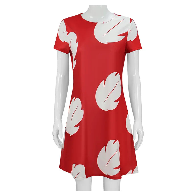 زي تنكري ليلو – فستان أحمر مستوحى من شخصية "ليلو بيليكاي"