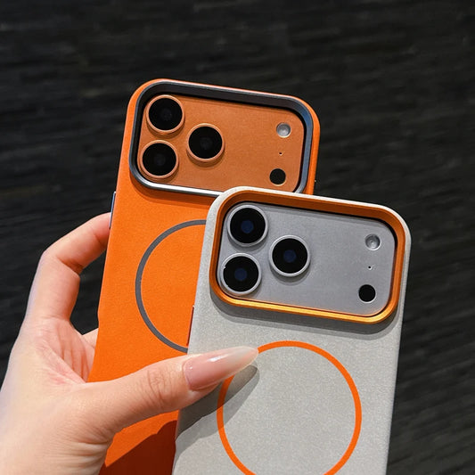 كفر آيفون مغناطيسي ELVEV جلد PU ناعم بتغطية كاملة – حماية فاخرة بتصميم أنيق