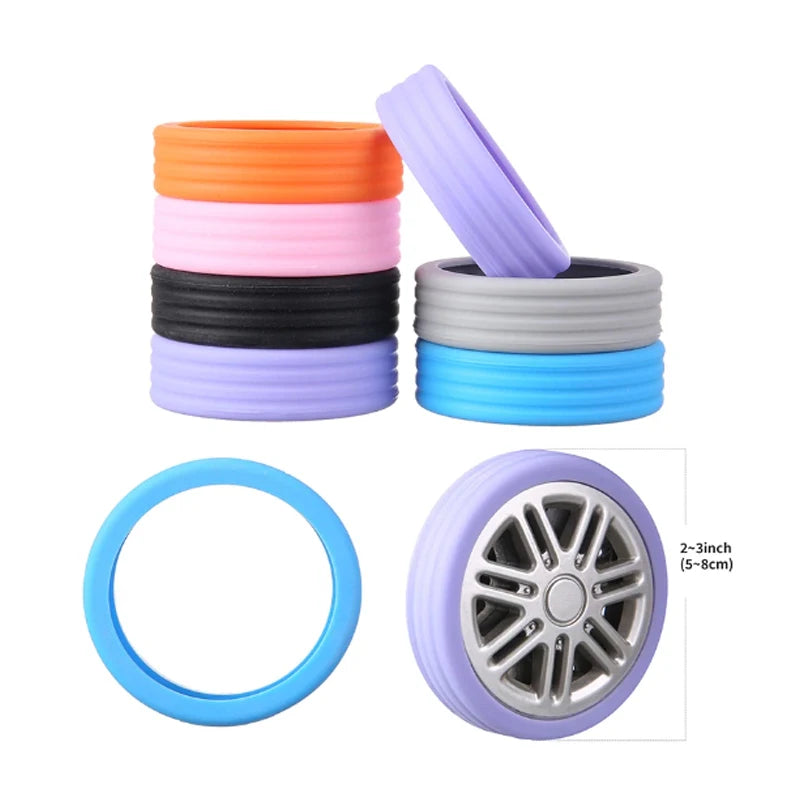 غطاء كفرات الشنطة المطاطي – لتقليل الصوت وحماية عجلات الشنطة أثناء السحب