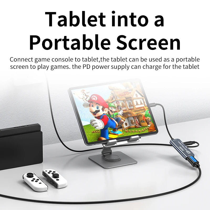 كرت التقاط HDMI إلى USB 3.0 – مع دعم 100W PD للشحن