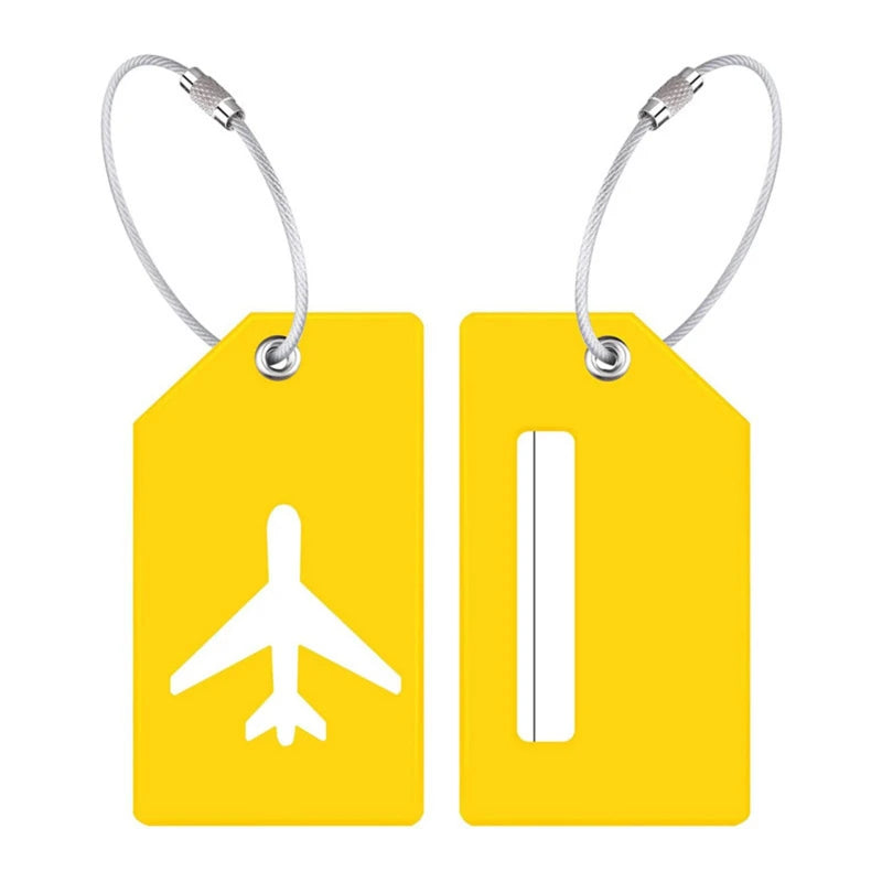 مجموعة 6 بطاقات تعريف للحقائب – سيليكون مرن للسفر للرجال والنساء