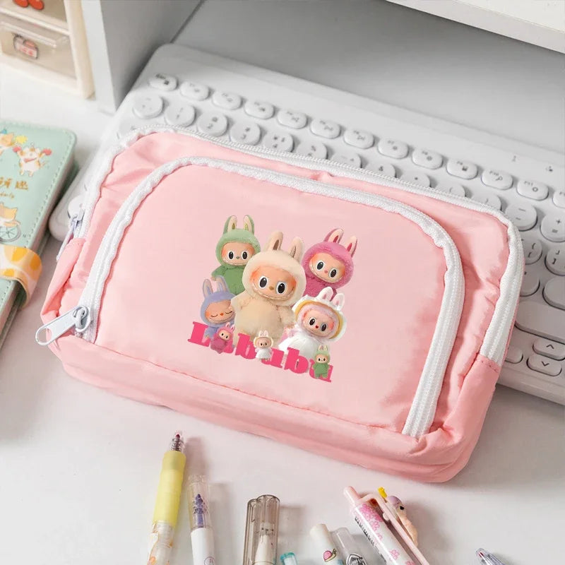 علبة أقلام للأطفال كبيرة السعة – حقيبة تخزين أدوات مكتبية إبداعية مع تصميم مفرّغ للضغط