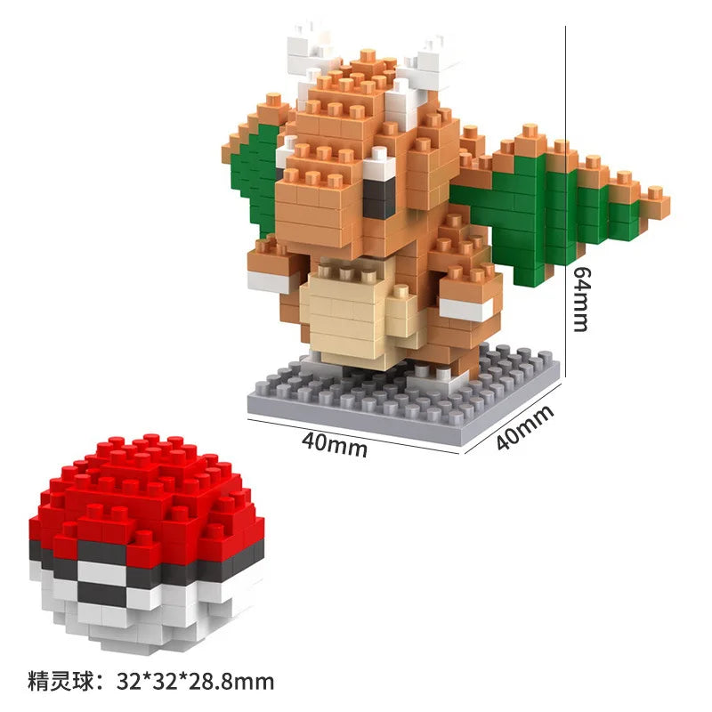 مكعبات تركيب بيكاتشو – 60 تصميم مختلف | نموذج كرتوني صغير | لعبة تعليمية ممتعة للأطفال