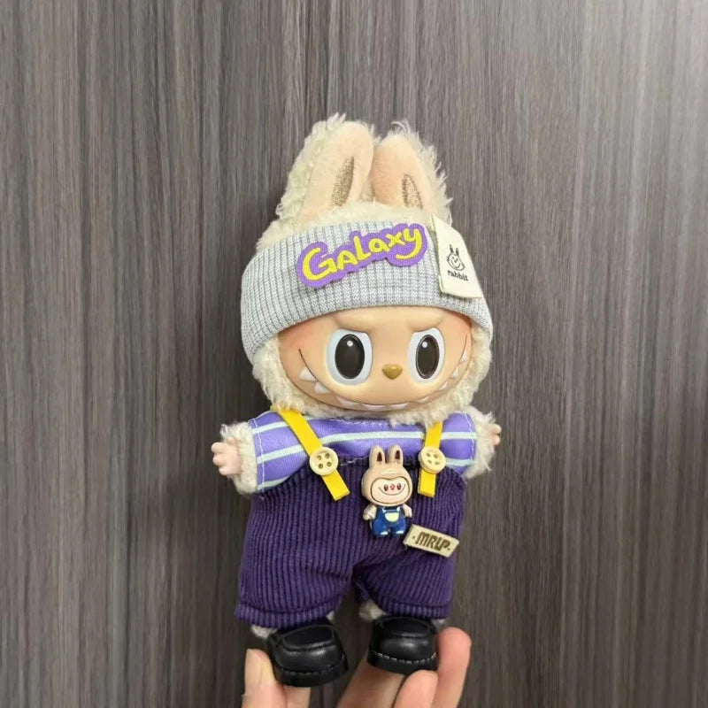 طقم هالوين لابوبو 17 سم – تنورة + أجنحة كيوت | ملابس دمية معلّقة – موضة موسمية لهدايا البنات