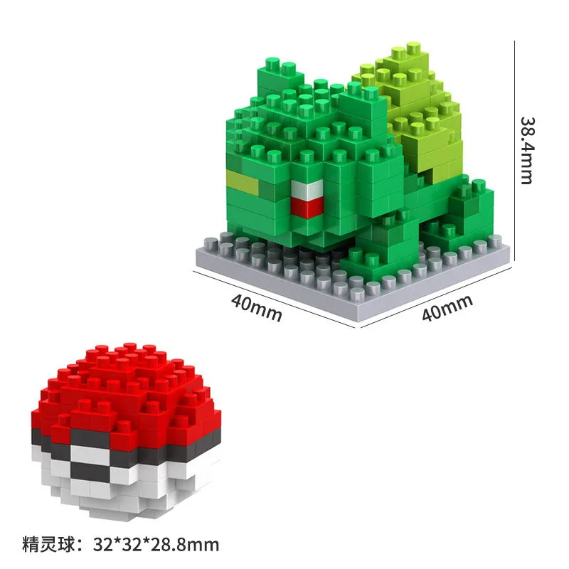مكعبات تركيب بيكاتشو – 60 تصميم مختلف | نموذج كرتوني صغير | لعبة تعليمية ممتعة للأطفال