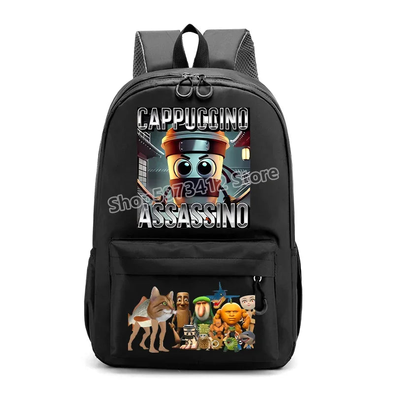 حقيبة ظهر إيطاليان برينروت بتصميم كرتوني عصري، حقيبة مدرسية بسعة كبيرة للطلاب، مثالية للعودة إلى المدرسة مع مساحة للكتب وا