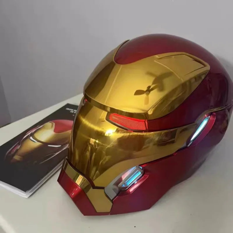 خوذة آيرون مان MK50 / MK5 – بحجم 1:1 | إصدار كهربائي مع صوت وتحكم عن بُعد