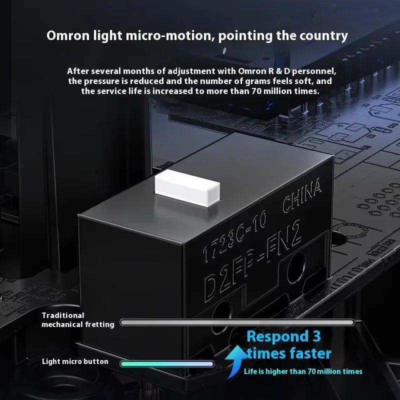 ماوس Attack Shark R2 لاسلكي – هيكل مغنيسيوم خفيف، حساس PAW3950، ثلاث أوضاع اتصال، للألعاب والمكتب