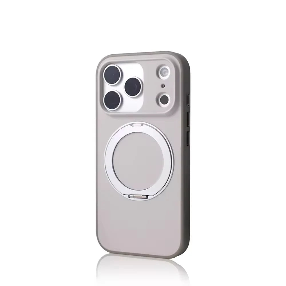 كفر آيفون فاخر مع حلقة مغناطيسية دوّارة 360° – دعم MagSafe وحماية للكاميرا