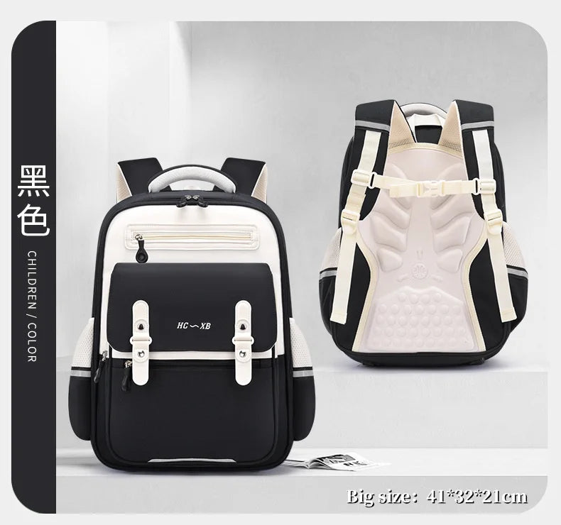 حقيبة مدرسية سحابية فائقة الخفة – حماية للعمود الفقري وتقليل الحمل، سعة كبيرة لطلاب