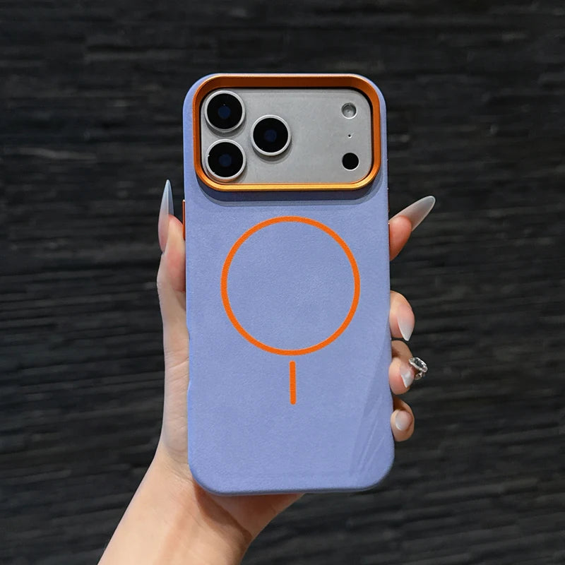 كفر آيفون مغناطيسي ELVEV جلد PU ناعم بتغطية كاملة – حماية فاخرة بتصميم أنيق