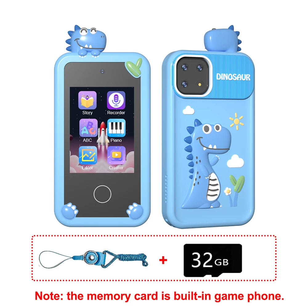 هاتف أطفال ذكي موسيقي – بتصميم يونيكورن كرتوني ولمس تفاعلي | لعبة تعليمية للأولاد والبنات