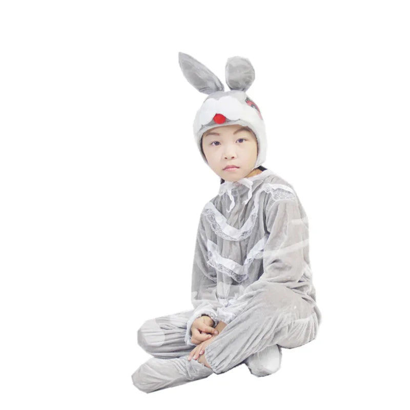 زي تنكري للأطفال بتصميم الأرنب أو السلحفاة – مستوحى من الحيوانات الكرتونية