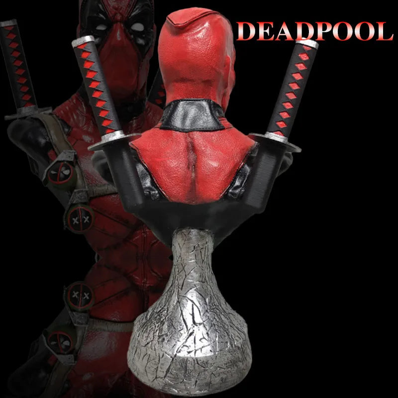 تمثال نصفي لشخصية ديدبول – من سلسلة Marvel | بحجم 1:1 | تصميم راتينج فاخر للزينة والمقتنيات