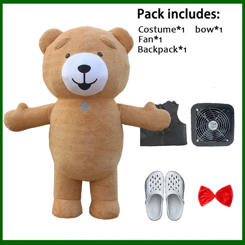 زي تميمة قابل للنفخ – دب قطبي أو باندا