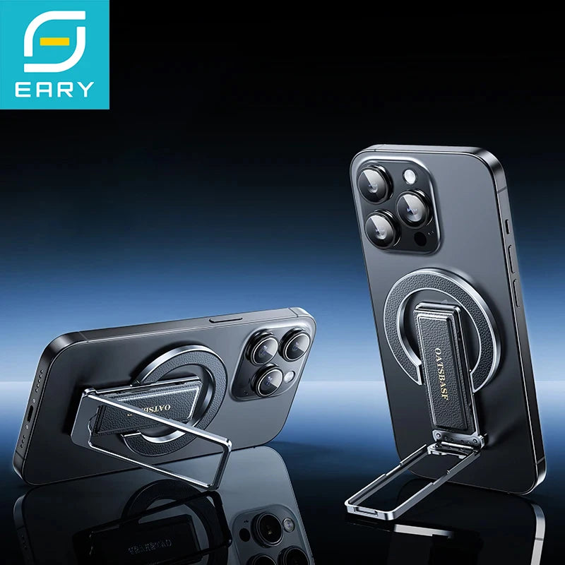 حلقة مسك مغناطيسية جلدية MagSafe للجوال – ستاند وحامل إصبع بتصميم أنيق