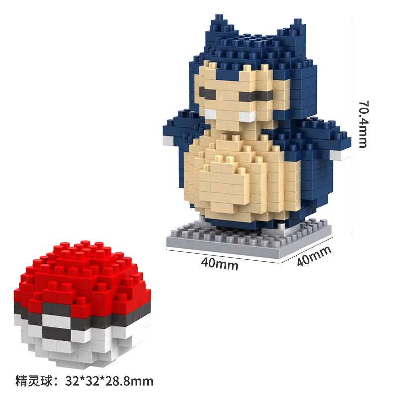 مكعبات تركيب بيكاتشو – 60 تصميم مختلف | نموذج كرتوني صغير | لعبة تعليمية ممتعة للأطفال