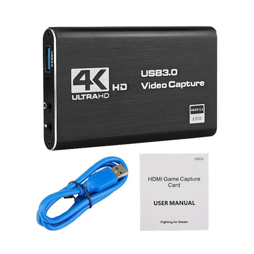 كرت التقاط فيديو 4K USB 3.0 – لتسجيل وبث الألعاب بدقة عالية