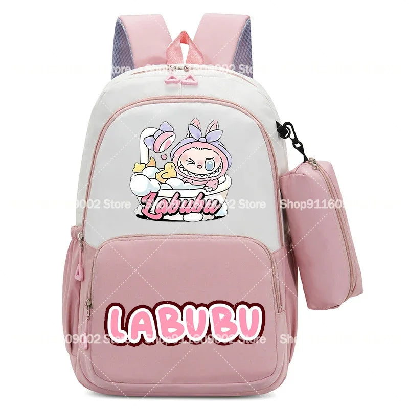 حقيبة ظهر بسعة كبيرة مع حقيبة أقلام