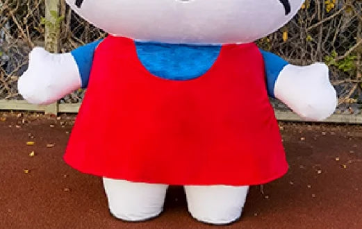 زي تميمة قط كرتوني قابل للنفخ – بتصميم أصفر مستوحى من شخصيات أنمي محبوبة | زي عملاق للكبار