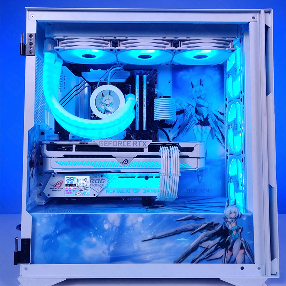 شاشة دائرية 2.1 إنش – عرض ديناميكي لحرارة وأداء النظام (AIDA64)