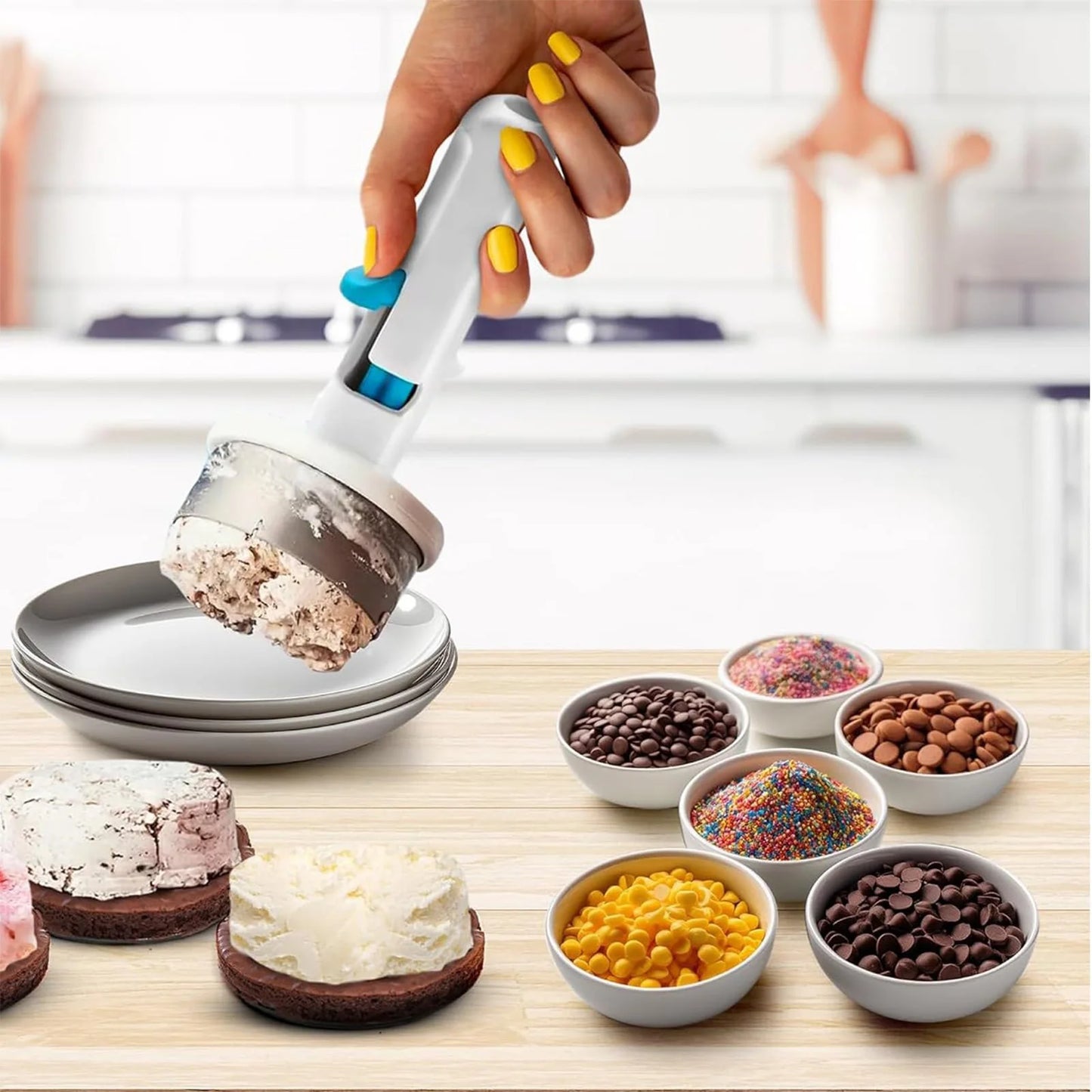 أداة صنع الساندويتش المثلّج المنزلية – لتحضير آيس كريم الساندويتش اللذيذ بسهولة واحترافية في المنزل!