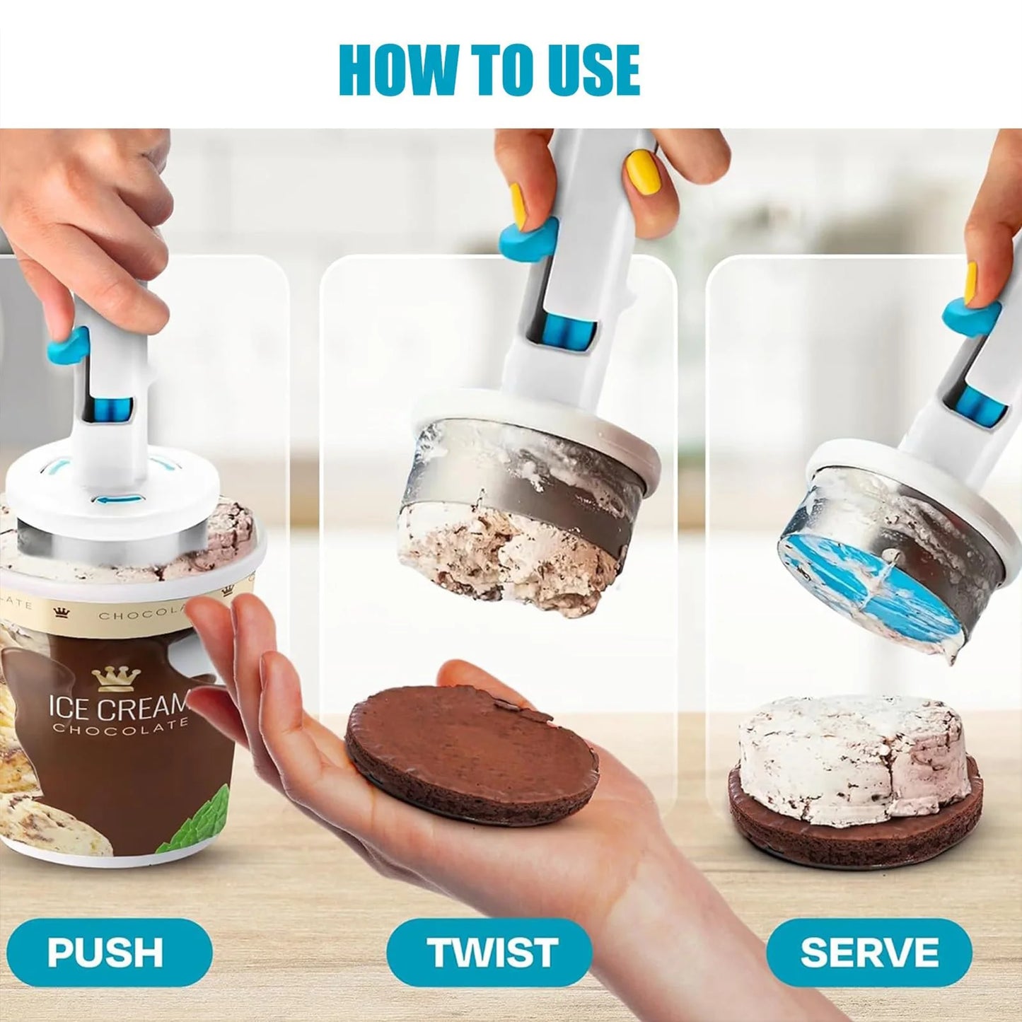 أداة صنع الساندويتش المثلّج المنزلية – لتحضير آيس كريم الساندويتش اللذيذ بسهولة واحترافية في المنزل!