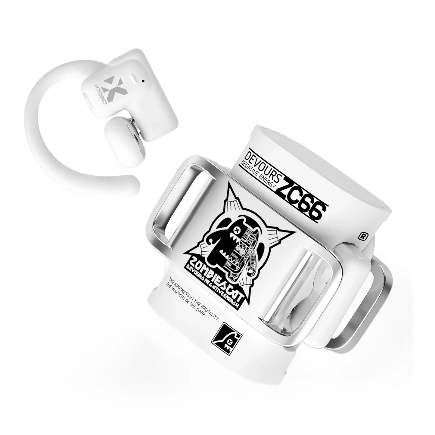 سماعة ZOMBIESCAT B9 بلوتوث 5.4 – نظام مزدوج (OWS / TWS) | صوت عالي + مايك + مقاومة للماء – مثالية للرياضة والمكالمات