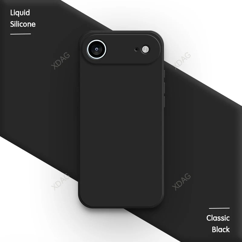 غطاء حماية فاخر بتصميم مربع ناعم من السيليكون السائل لهواتف iPhone 17 / 17 Air / 17 Pro / 17 Pro Max