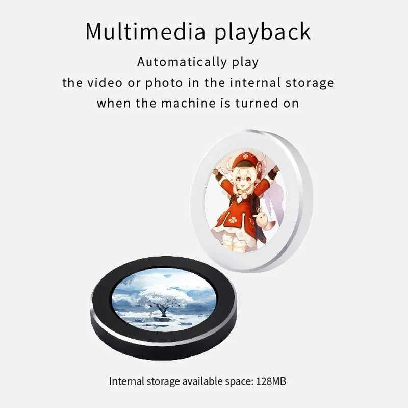 شاشة ثانوية دائرية 2.1 / 2.8 إنش – شاشة عرض أداء النظام بدون AIDA64