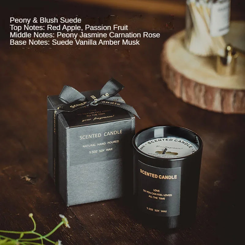 شمعة صويا طبيعية 100% برائحة الصندل