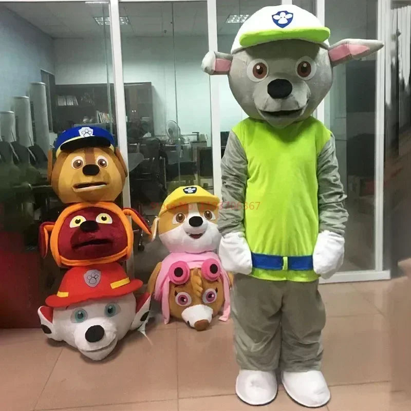 زي تميمة شخصيات "باو باترول" للكبار – طقم تمثيلي كامل للمناسبات الإعلانية والحفلات