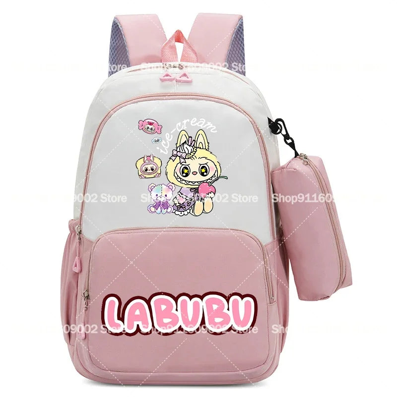 حقيبة ظهر بسعة كبيرة مع حقيبة أقلام