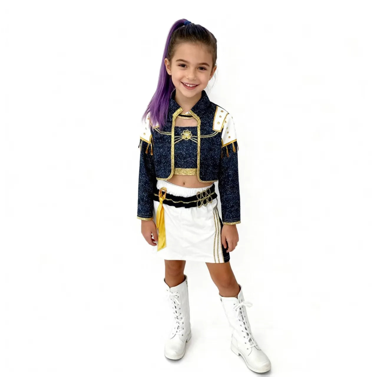 زي كوسبلاي K‑Pop Demon Hunters Huntrix للأطفال (رومي/ميرا/زوي)