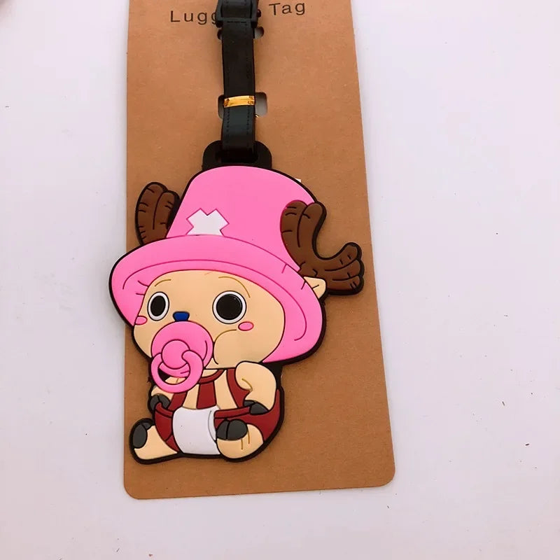 بطاقات شنط سفر ون بيس – لوفـي وتشوبر | إكسسوارات كرتونية من السيليكون