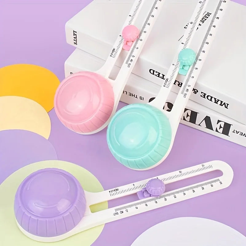 قاطع ورق دائري 360° – أداة قص دقيق لدوائر مثالية في الكروت، السكربوك، والمشاريع اليدوية