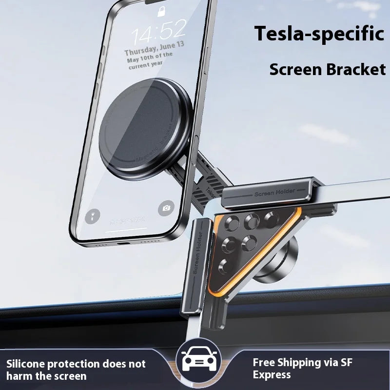حامل جوال للسيارة 360° مخصص لتسلا موديل 3 وY – قابل للتعديل وثبات قوي