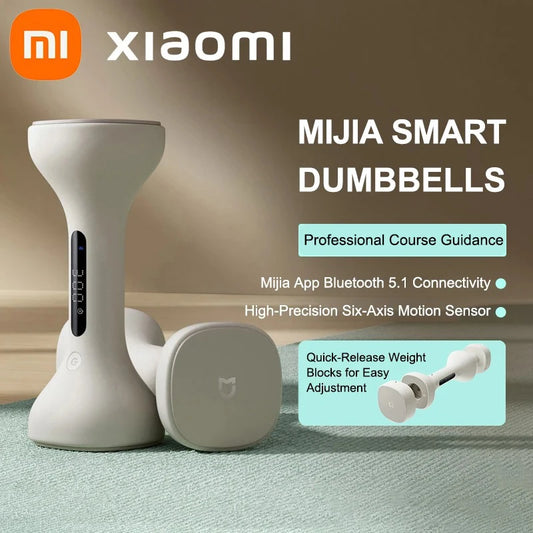 دامبل شاومي الذكي Mijia – شاشة LED + بلوتوث | عداد تلقائي، تدريب صوتي، وتوصيل مع Mi Home – لياقة ذكية بالبيت