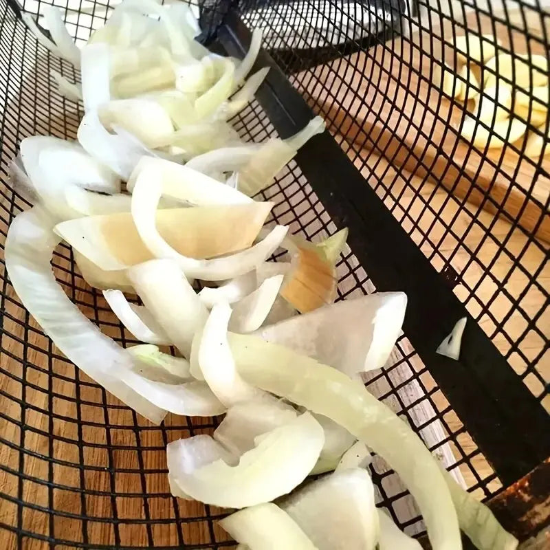 قفص شواء ستانلس ستيل للباربكيو – مثالي للرحلات والتخييم والشوي الخارجي