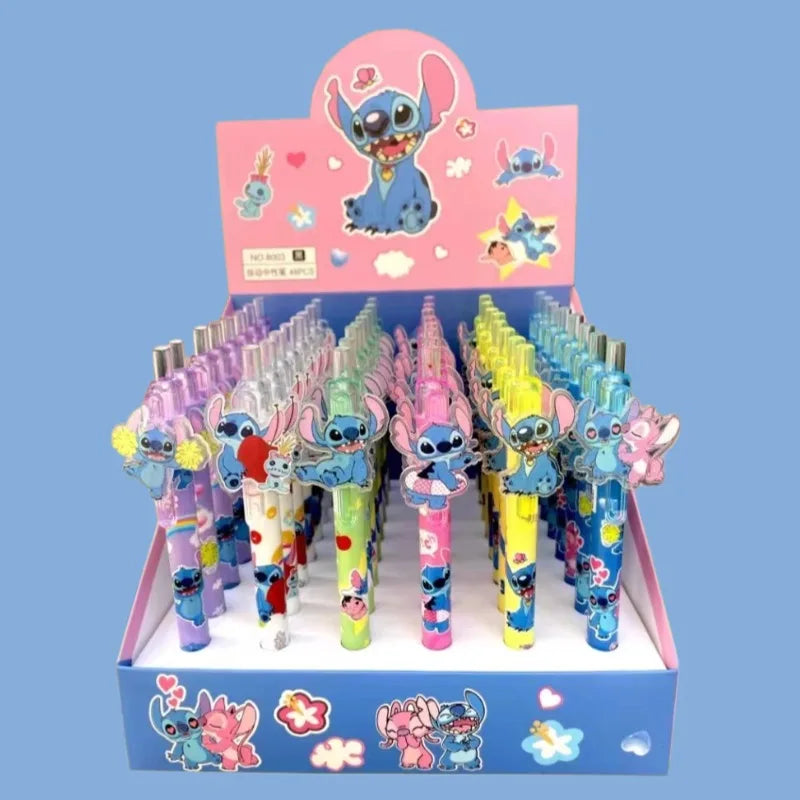 أقلام جل ديزني ستيتش – 48 قطعة، حبر أسود 0.5 مم،