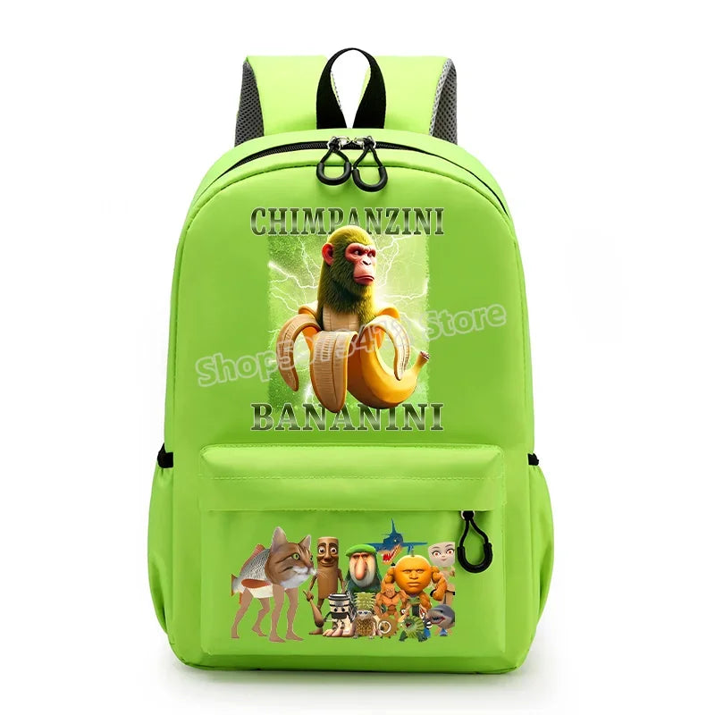 حقيبة ظهر إيطاليان برينروت بتصميم كرتوني عصري، حقيبة مدرسية بسعة كبيرة للطلاب، مثالية للعودة إلى المدرسة مع مساحة للكتب وا