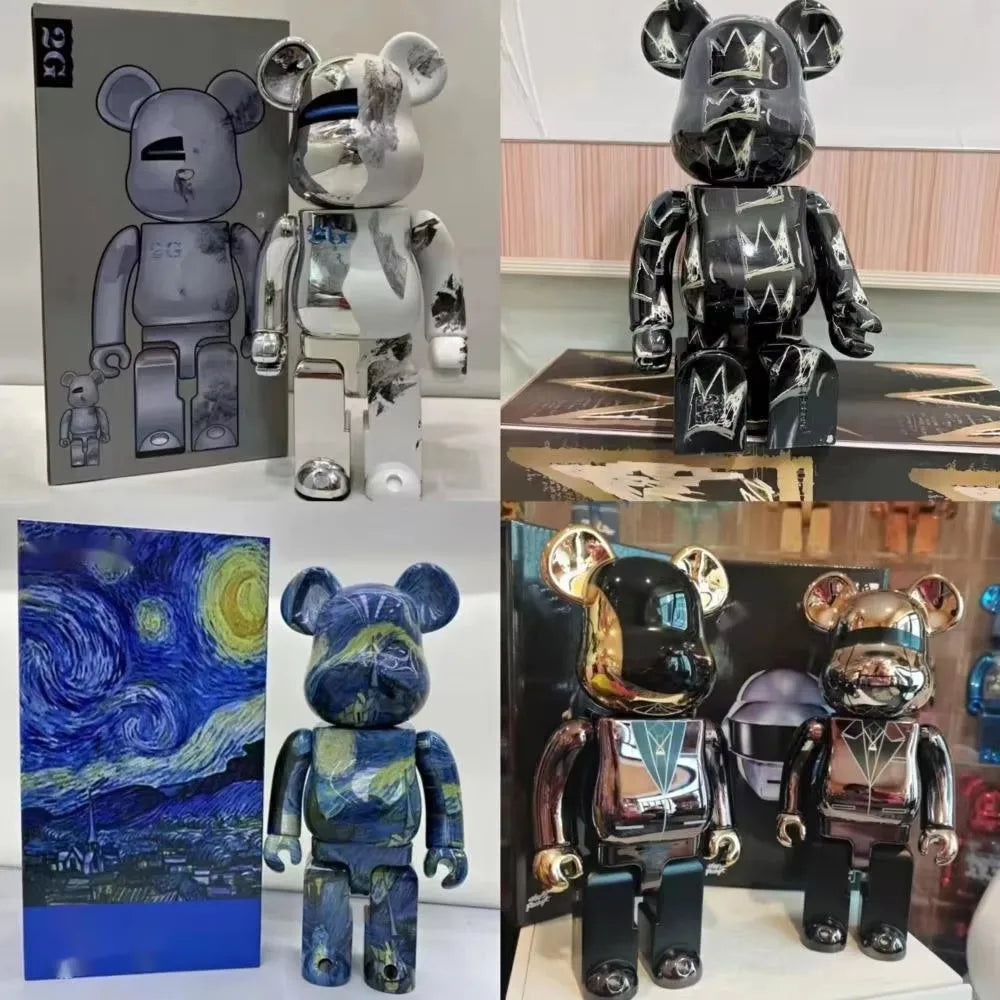تمثال Bearbrick 400% (28 سم) – إصدار أبيض فارغ للتخصيص أو العرض