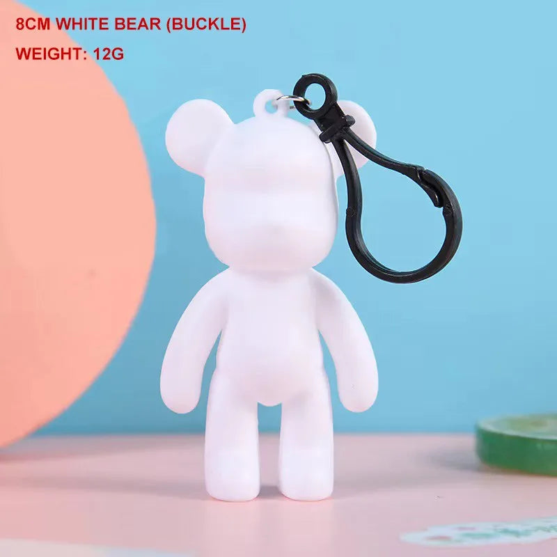 تمثال دب Bearbrick أبيض للتزيين والرسم – مجسم فارغ للصبغ والتلوين اليدوي