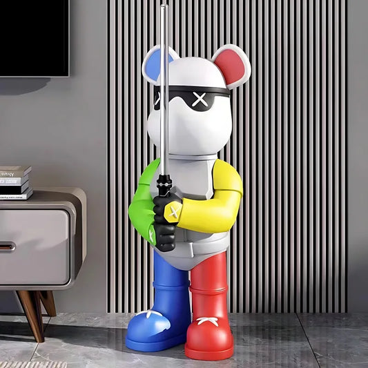 دبدوب ديكوري فاخر بحجم كبير – مع سيف مضيء، تصميم عصري وأنيق