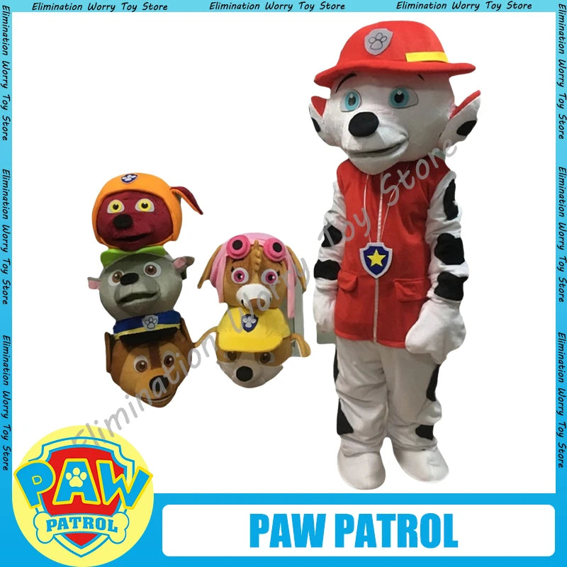 زي تميمة شخصيات "باو باترول" للكبار – طقم تمثيلي كامل للمناسبات الإعلانية والحفلات