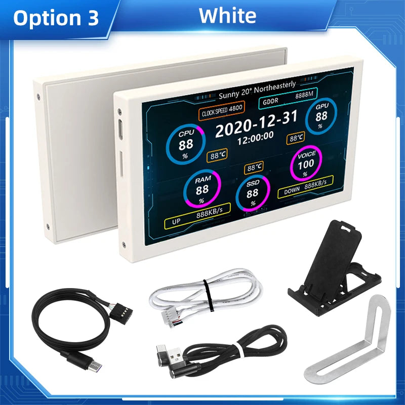 شاشة ثانوية 5 إنش IPS عبر USB-C – لمراقبة أداء الجهاز بدون AIDA64