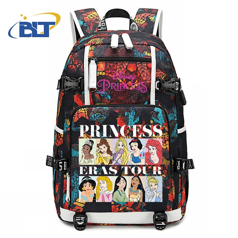 حقيبة ظهر للأطفال مطبوعة بشخصية ميني ماوس وأميرات ديزني